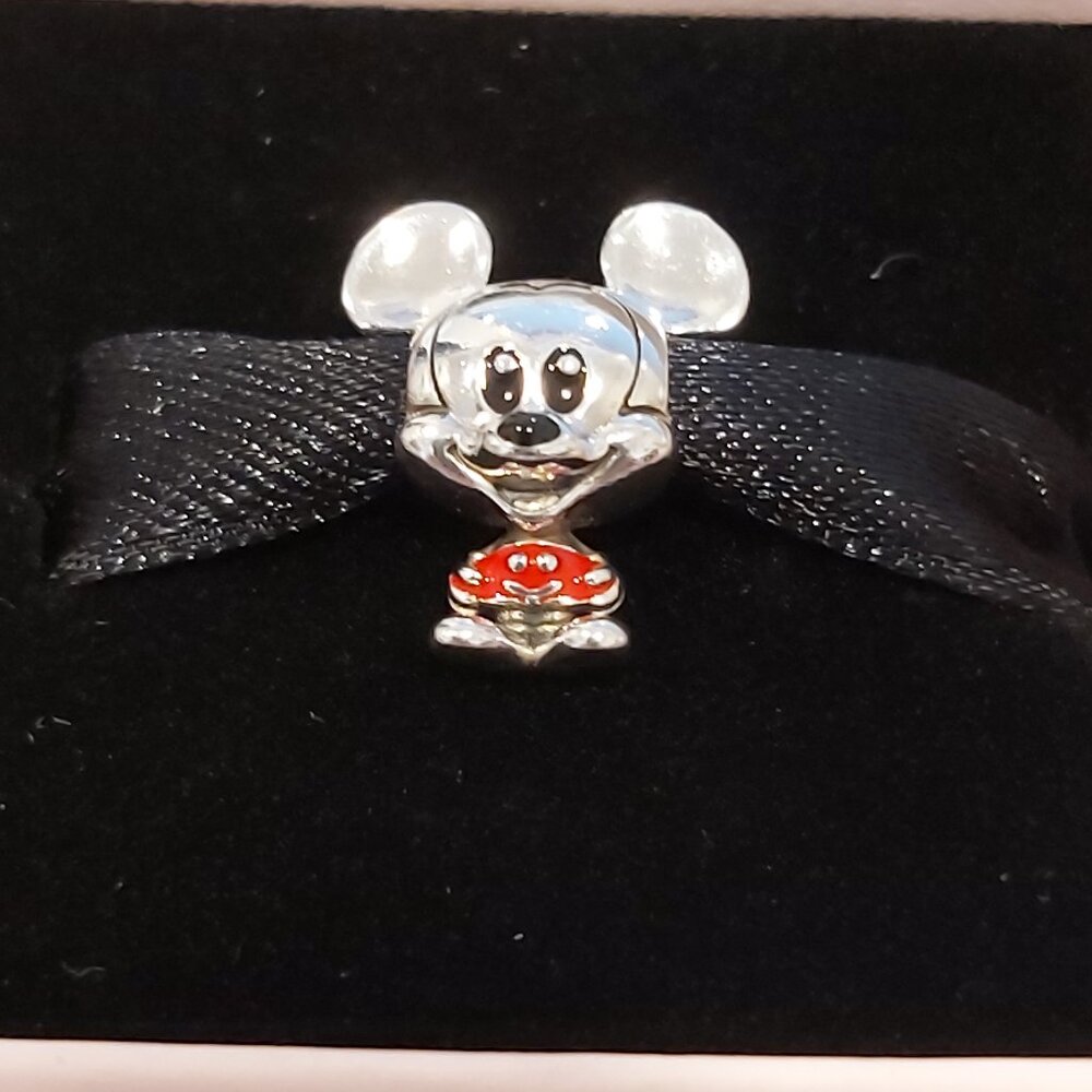 Authentic PANDORA STERLING SILVER Disney Mickey Mouse Red Trousers 798905C01
